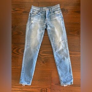 Moussy Light Blue Distressed Jeans size 27